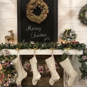 Handmade drop farmhouse stocking